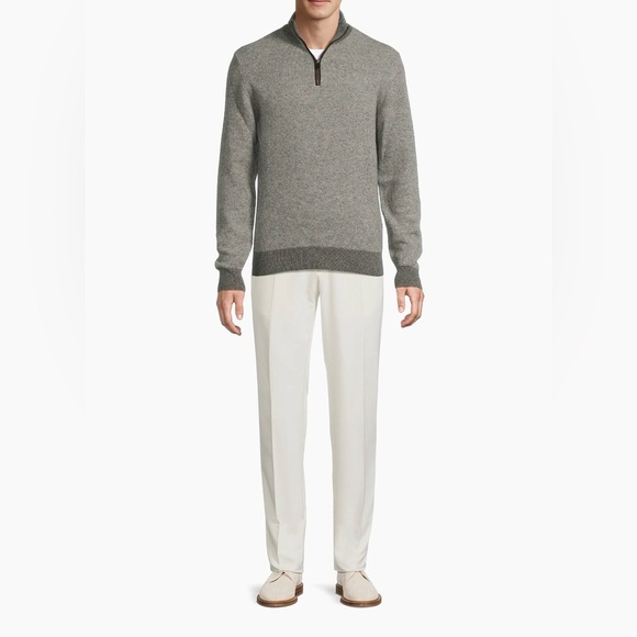 Ralph Lauren Purple Label Other - Ralph Lauren Purple Label Birdseye Cashmere Quarter Zip Slim Fit Sweater Sz S